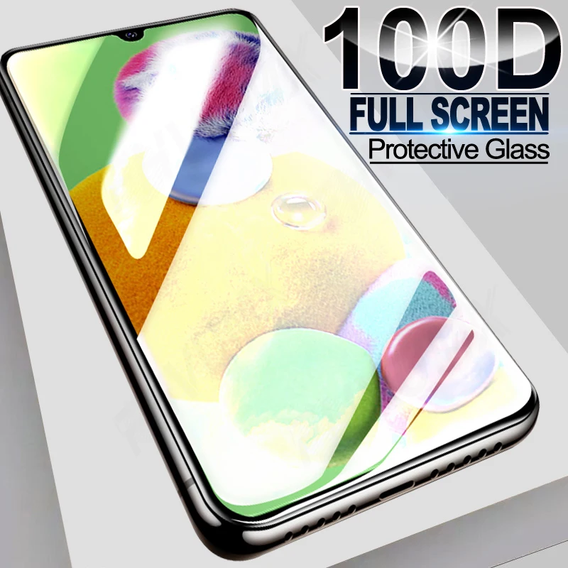 Protector de pantalla completa 100D para Samsung Galaxy, Protector de cristal templado para Galaxy A10, A20, A30, A40, A50, A70, M10, M20, M30, M40