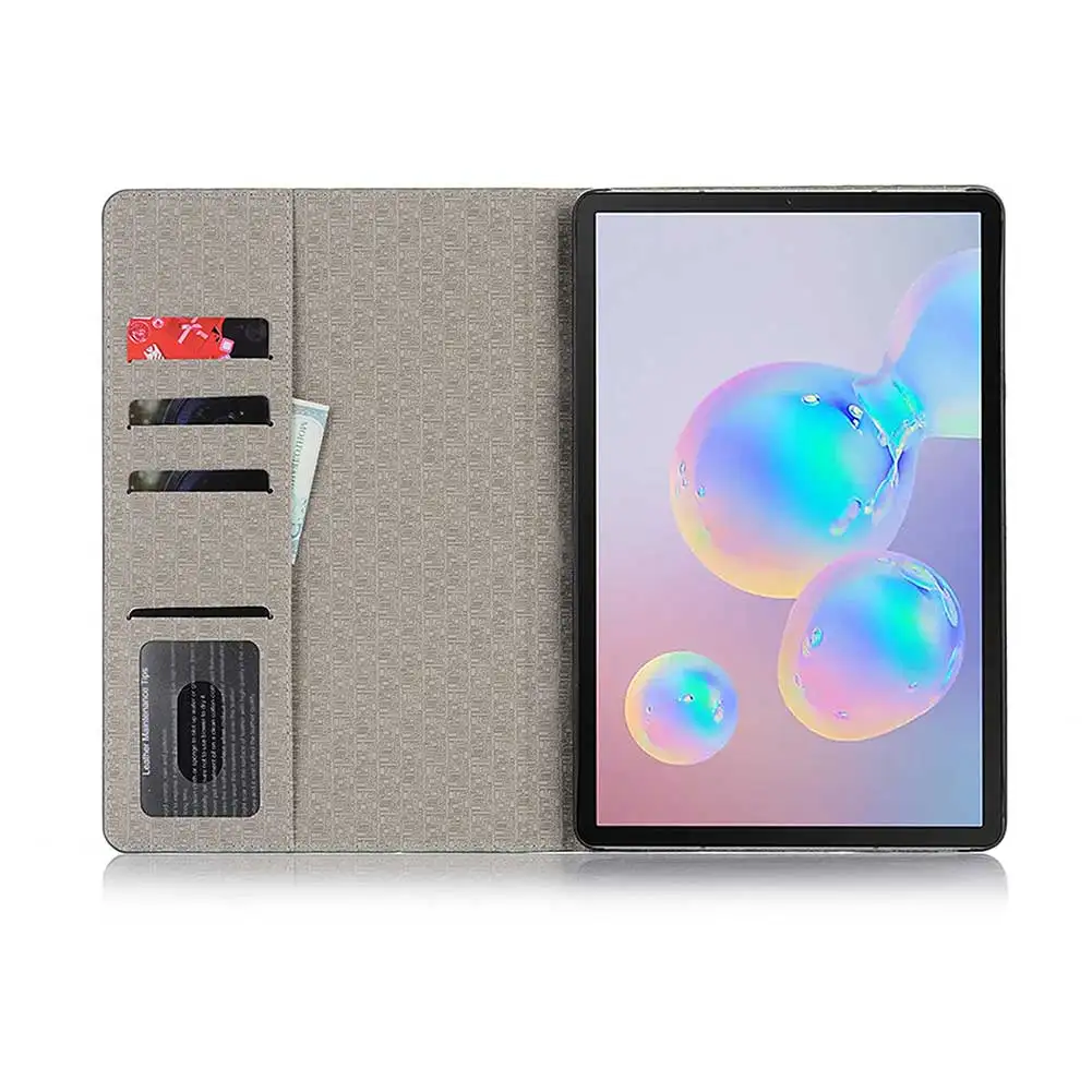 Чехол-книжка из искусственной кожи для samsung Galaxy Tab S6, 10,5 дюймов, SM-T860, SM-T865,, чехол с функцией автоматического сна, умный чехол для планшета