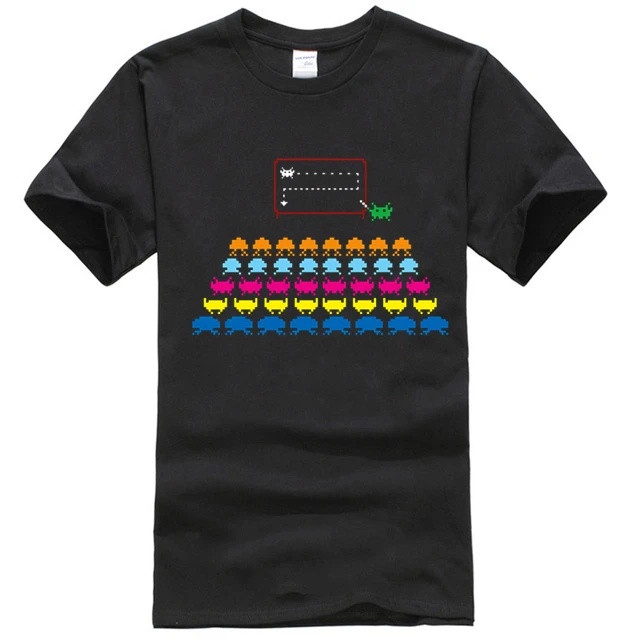 

SPACE INVADER LESSON MENS T-SHIRT FUNNY GAMER RETRO GAMING DESIGN TOP