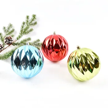 

Christmas tree rattan ring decorations 12CM Christmas painted ball pine cone ball ornaments double point pendant