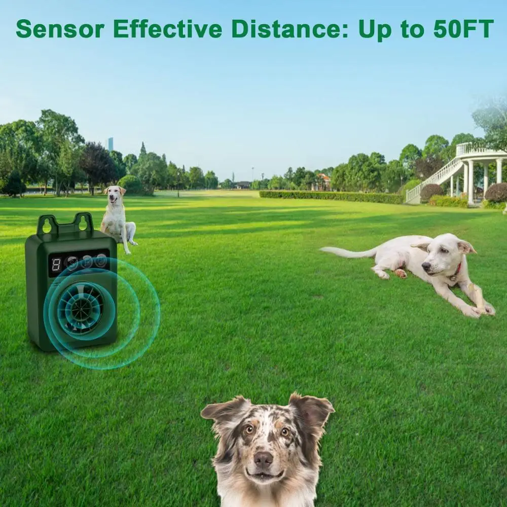 Pet Dog Ultrasonic Bark Control Device Anti Barking Stop Rechargeable LED Repeller Outdoor IndoorStop No Bark Training Device K6