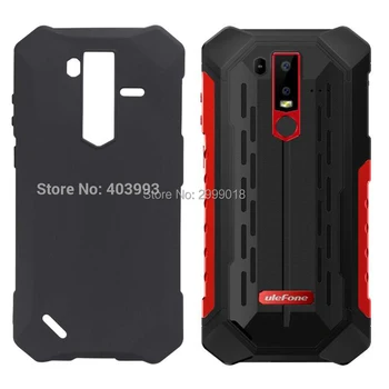 Перейти на Алиэкспресс и купить Чехол-броня для Ulefone 6 6E, матовый черный чехол для Ulefone, чехол-Броня 6, Мягкий ТПУ силиконовый чехол на заднюю панель, Противоударная задняя кры...