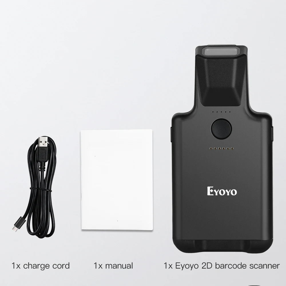 Сканер штрих кода Eyoyo 2D с задней застежкой для телефона Bluetooth портативный