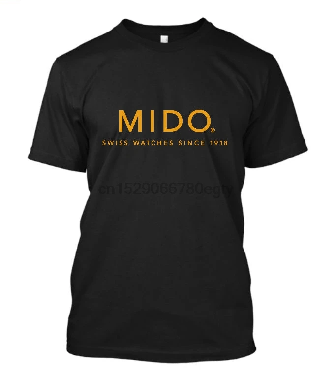 New Mido Watches Logo Short Sleeve MenBlack T Shirt Size S To 3Xl Free Shipping Summer Fashion Print Shirts Men Top Tee | Мужская одежда