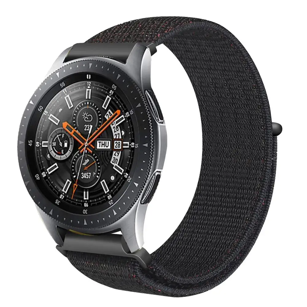 22 мм 20 мм нейлоновый ремешок для samsung Galaxy watch 42 мм 46 мм и gear Sport S2 S3 Frontier классический ремешок для часов Huami Amazfit samsung