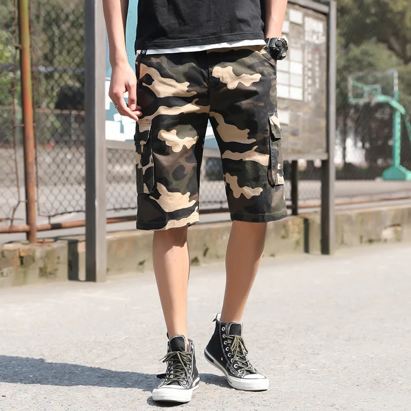ZOGAA Cargo Shorts Men Cool Camouflage Summer New Cotton Casual Men Short Pants Brand Clothing Comfortable Camo Men Cargo Shorts