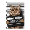 Fashion Cute Patch Clothes 247mm BAD CAT 3d stickers fabric Thermal Transfer Printing Iron on patches for clothing T shirt Women ► Photo 2/6