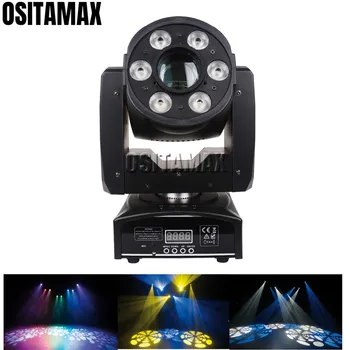 

LED Mini 30w Moving Head Spot Light 6x8w LED Wash Light Spot Wash RGBW 4IN1 Rotate DMX512 Stage Disco DJ Equipment Lighting