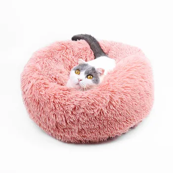 

Round Dog Bed Long Plush Dog Kennel Washable Pets House Soft Cotton Mats Sofa For Small Large Dog Chihuahua Pet Basket Cat Bed