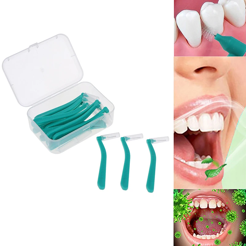 L Shape Push-Pull Interdental Brush 10/20Pcs Oral Care Teeth Whitening Dental Tooth Pick Tooth Orthodontic Toothpick ToothBrush