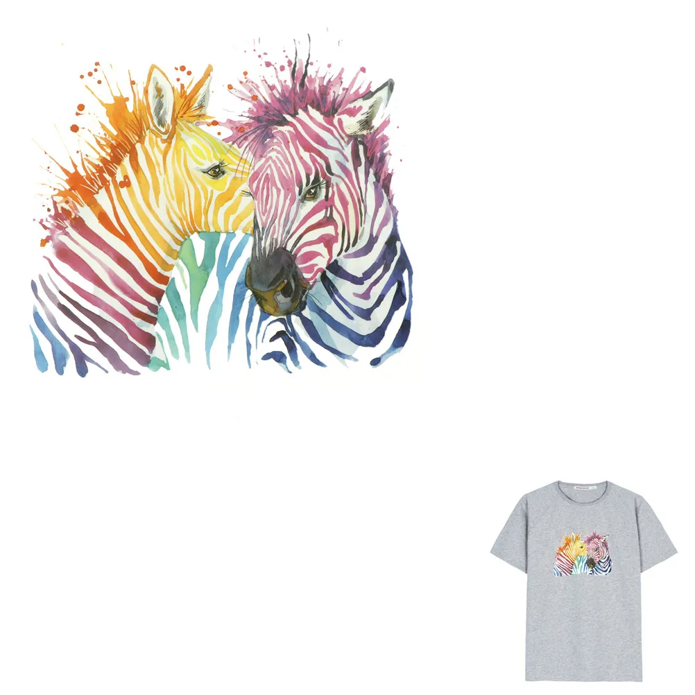 A-Level Easy Print Washable Iron On Parches DIY Household T-Shirt Zebra Applique Patch Decoration | Дом и сад