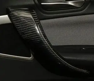 Image 5 - Para BMW serie 1 F20 F21 116i 118i 120i M135i brillante de fibra de carbono negro manija de puerta Interior cubre RHD y LHD 12 13 14 15 16