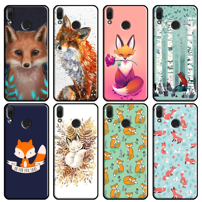 Red Fox Autumn Leaves Forest Case Per Huawei Y3 Ii Y5 Y7 2017 Y6 Prime 2018 Y9 2019 Y7A Y5P Y6P 2020 Nova 5T 2I Case