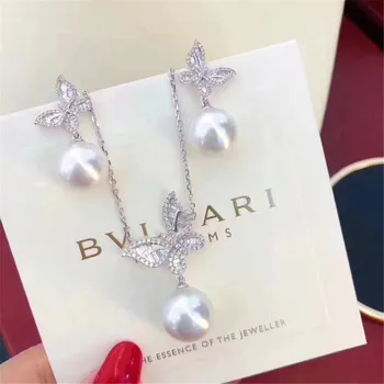 

DIY Pearl Earrings Settings pendant Base Suit accessories S925 Sterling Silver Women DIY Earrings Jewelry Findings