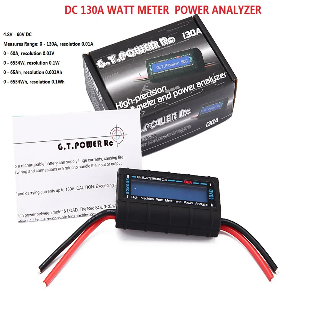 GT-Power-LCD-RC-130A-Watt-Meter-Power-Analyzer-Watts-Up-Battery-Balance-Ampere-Meter