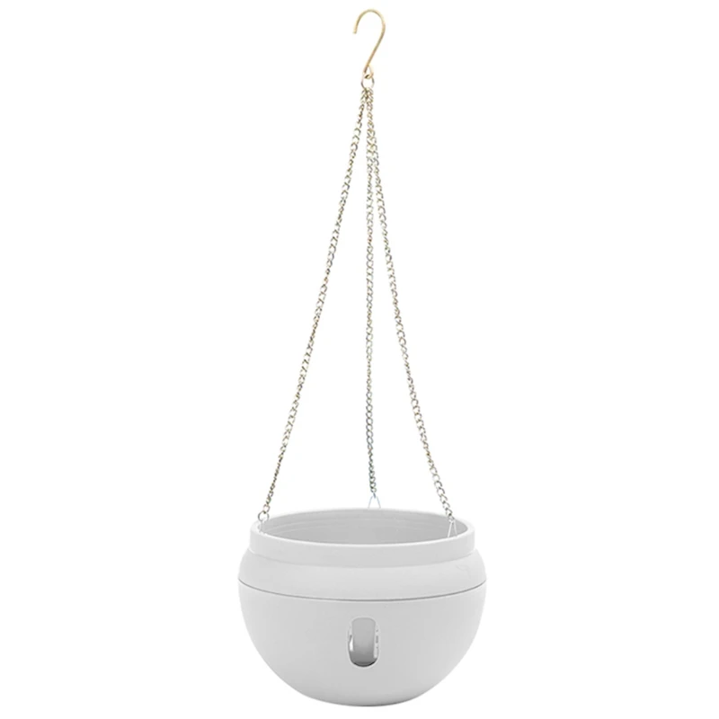 

Чашеобразный Пластик цветочный горшок самостоятельно крючок для системы полива подвесной ящик для комнатных растений, для хранения воды выпуск держатель для растений корзина