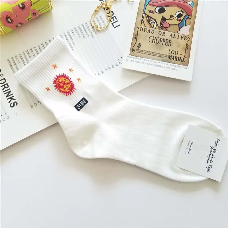 New Winter Cotton Women Space Socks Korea Women's Summer Fashion Astronaut Planet Socks Universe Novelty Short Funny Socks