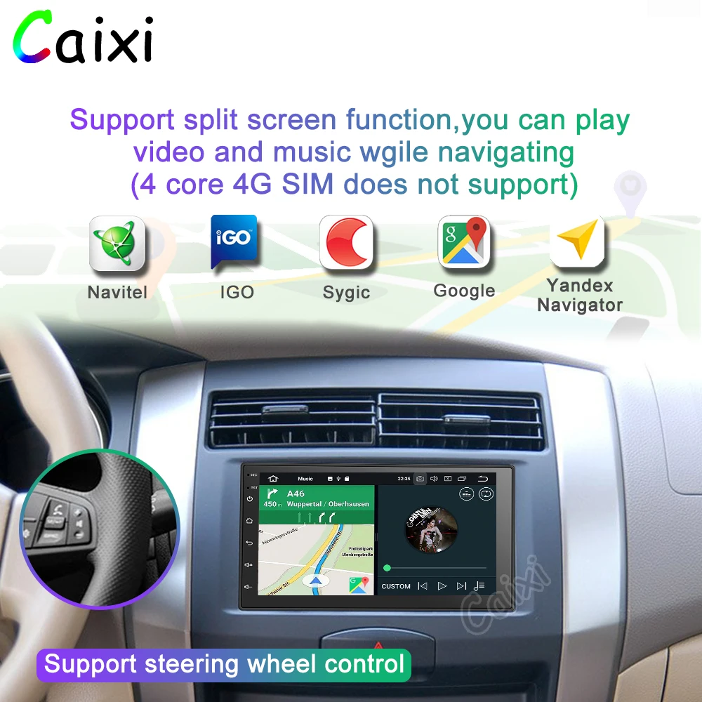 2 Din Android 9.0Car Радио мультимедийный плеер для Nissan Volkswagen TOYOTA Honda KIA Hyundai mazda