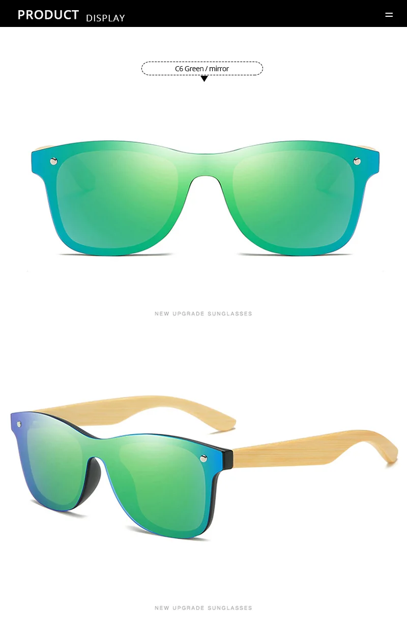 Pro Acme, поляризационные деревянные солнцезащитные очки без оправы, мужские, квадратная оправа, бамбуковые солнцезащитные очки, женские, мужские, зеркальные линзы, ручная работа, zonnebril PC1329