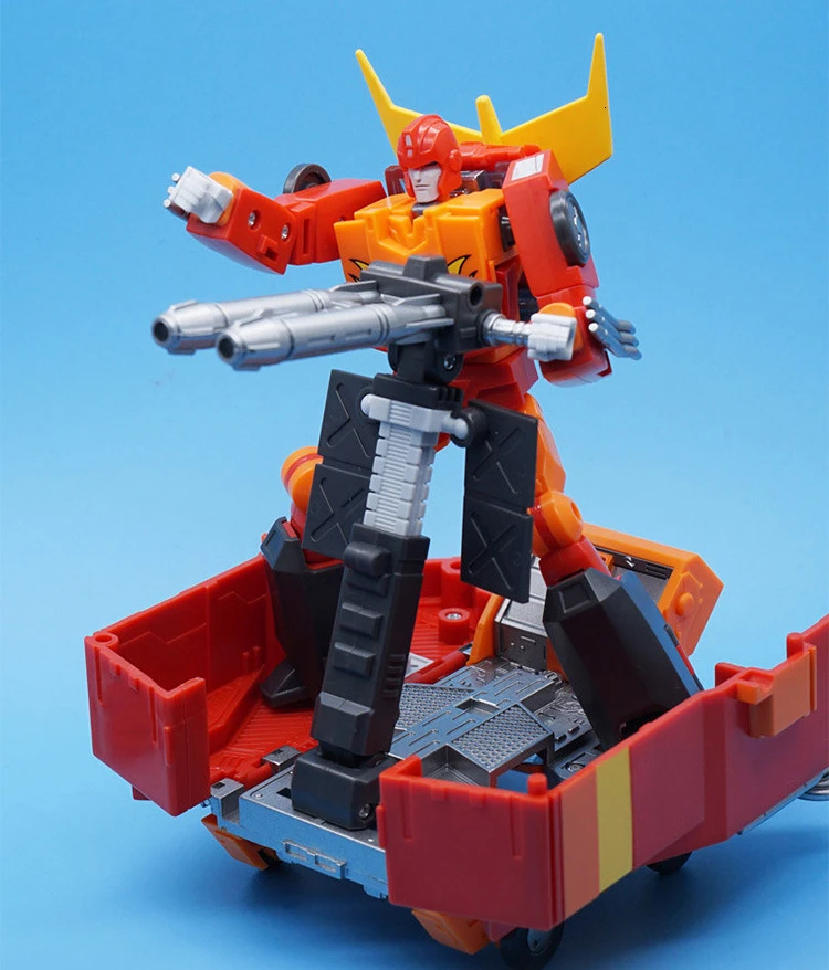 MFT MS19 MS-19 G1 Transformation Toy Rodimus Prime HotRod Commander Action Movie Figures Model ABS 12CM KO Deformation Car Robot