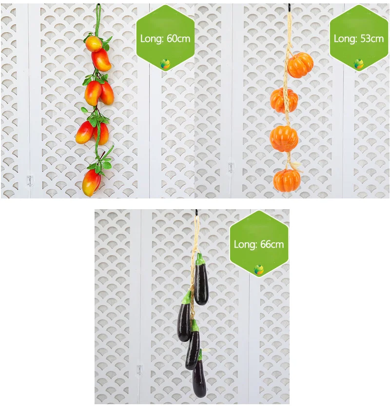 Strongwell моделирование зеленые фруктовые струны овощные шампуры домашняя Настенная Декорация украшения для стен ресторана