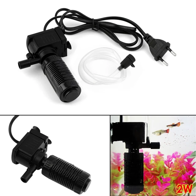 Filtre 3 en 1 pour Aquarium, pompe à eau Submersible AC220-240V