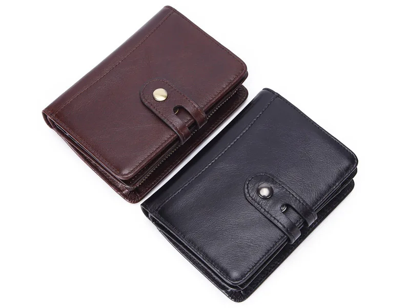 MISFITS мужской кошелек из натуральной кожи с карманом для монет, винтажный короткий кошелек для мужчин, Carteira Masculina, держатель для карт на молнии, сумка для денег