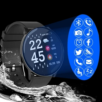 

Outdoor Smart Wristband Trends Pedemoter Call Message Reminder Heart Rate Monitor Bp Ecg Smart Watch Ladies Men Spain Black Gray