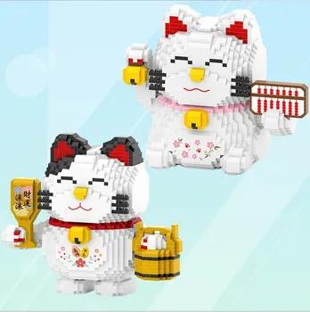 

HC MAGIC New Year's Lucky Cat Medium Diamond Small Particle Building Blocks Assembly Puzzle Educational Toys for Children 1019