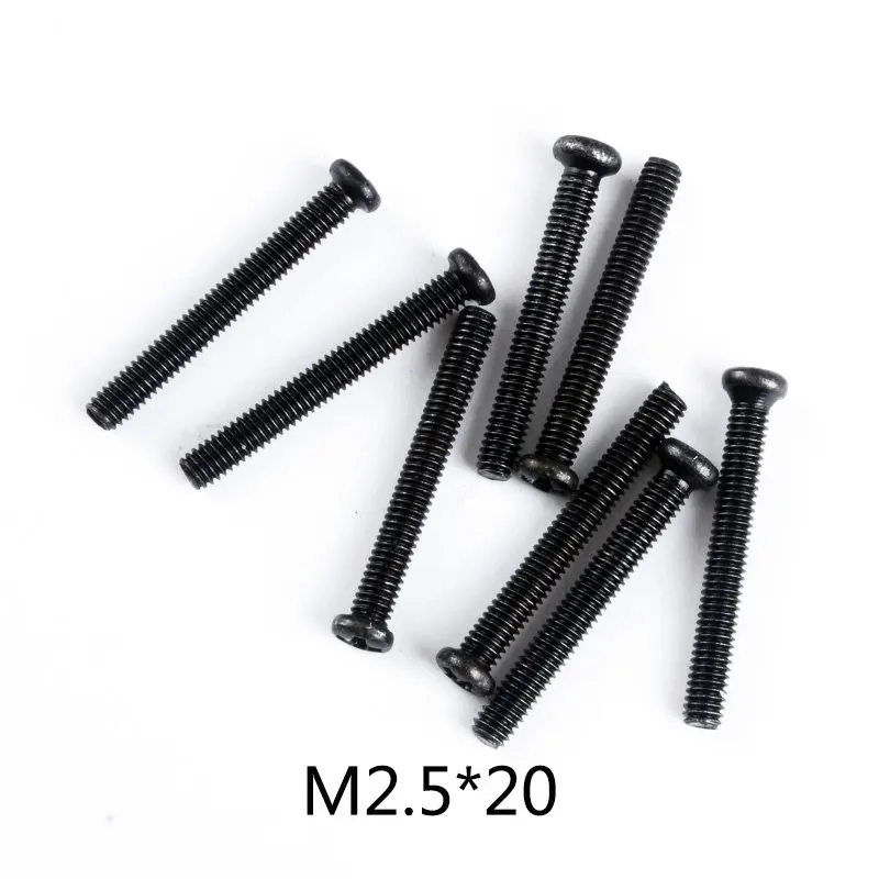 0106 Wltoys 12428 RC автомобиль запасные части саморезы с полукруглой потайной головкой Винты с плоской головкой и крестообразным шлицем половина штифт M2 M2.3 M2.5 M3 M4 винты для RC автомобиль - Цвет: 0106