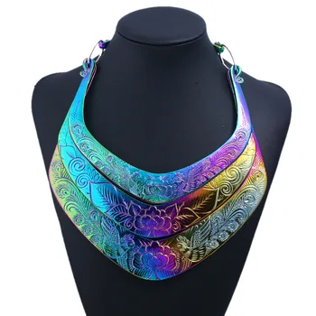 

LZHLQ Metal Hollow Punk Collar Choker Necklace Women 2020 New Personality Statement Style Collares Collier Female