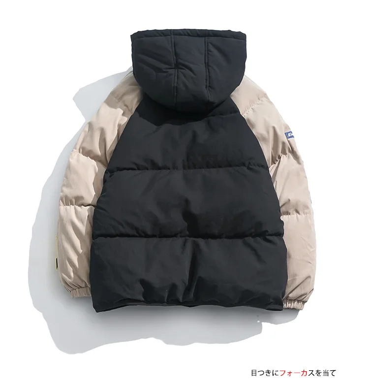 Liketkit, Мужское пальто, зимние куртки, цветов, пэчворк, Harajuku, толстая парка с капюшоном, пальто, корейская пара, повседневная верхняя одежда, 5XL
