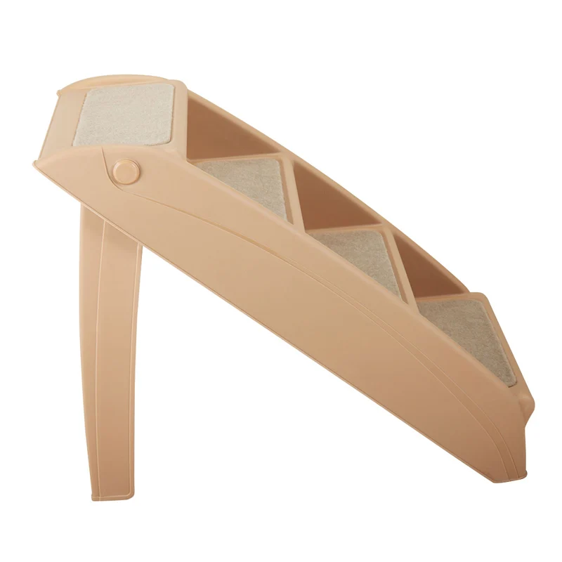 4 Steps Pet Dog Stairs Folding Strong ABS Cat Ramp Indoor Outdoor With Built-in Safety Features Puppy Cat Climbing Ladder PT0166 (1)