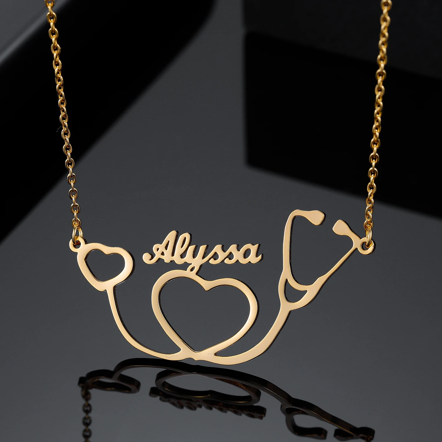 Kalung Nama Stetoskop Kustom Kalung 