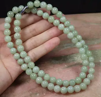 

1Pcs Green Yellow 100% Natural A JADE JADEITE Bead Beads Necklace 7-8 mm