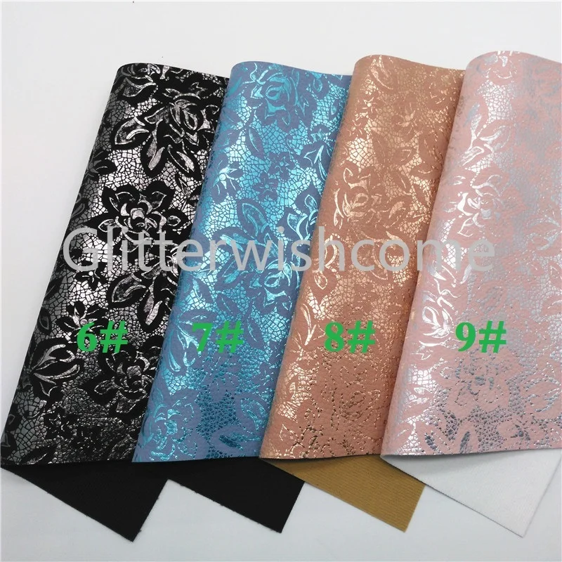 Glitterwishcome 21X29 см A4 размер винил для бантов с цветочным принтом искусственная ткань, синтетическая кожа листы для бантов, GM544A
