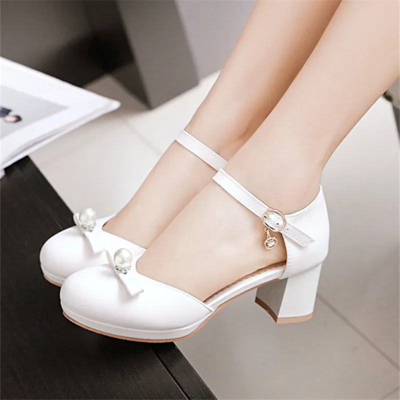 Summer PU Leather Princess Girls Wedding Party Shoes Bow Knot Woman
