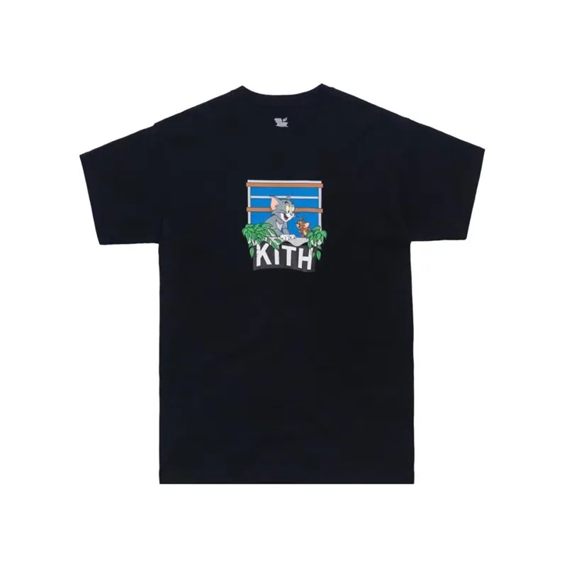 Футболка Kith Новинка 2019 мужские и женские Футболки Tom Jerry качественная хлопковая