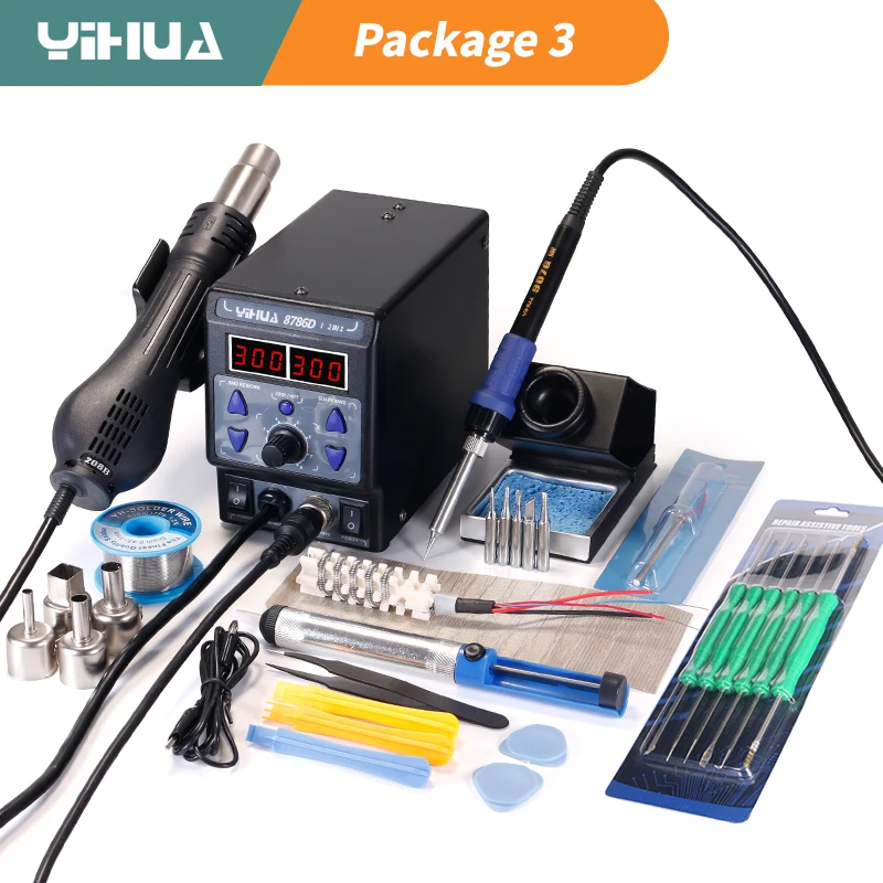 Soldering-Station Phone-Repair SMD Yihua 8786d Digital BGA Hot-Air DIY