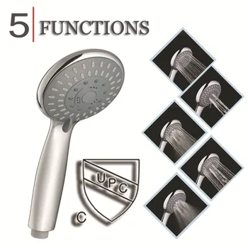 

Electricity OEM five function handheld shower/water spray massage shower/portable sanitary ware