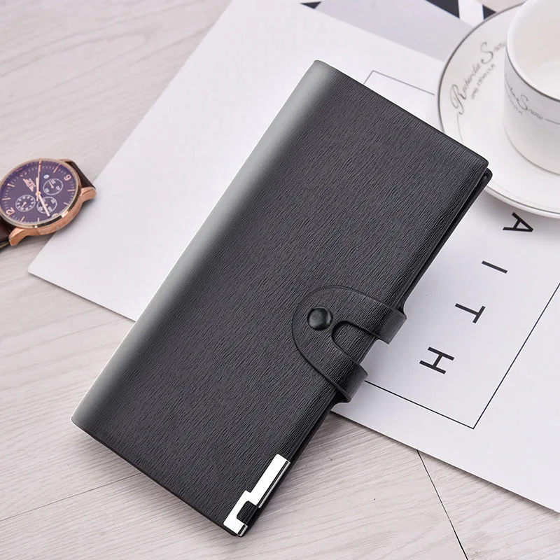 

Men's Long Wallet Multi-Function Phone Bag Button Clutch Bag Men Wallet Multi- Card Ticket Card Holder
