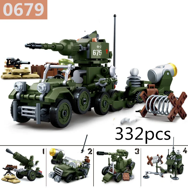 Спецназ совместимый бой ww2 солдат военная армия minfiged наборы мировая война 2 1 строительные блоки кирпичи наборы детские игрушки Детский комплект - Цвет: 0679 no box