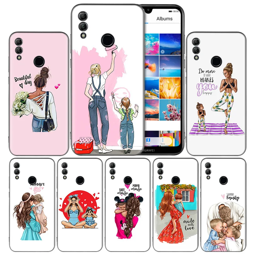 

Silicone Case Cover for Huawei Honor 8X 8C 8A 8S 9X 10 20 20i V20 Y5 Y6 Y7 Y9 Play Lite Pro Prime 2018 2019 Super Mom Dad And Ba