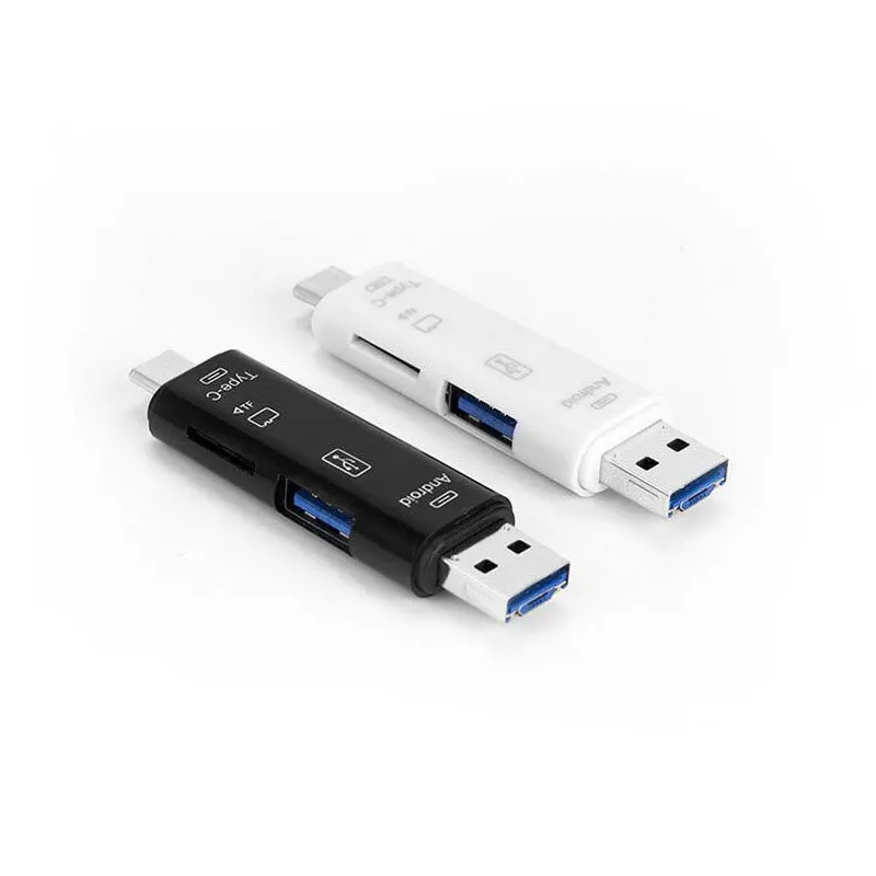 3 в 1 USB OTG кардридер type C и Micro USB OTG карта высокоскоростной адаптер SD TF кардридер для ноутбука Android мобильный телефон