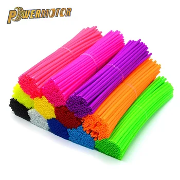 

72Pcs Motorcycle Wheel Spoked Protector Colorful Wraps Rims Skin Off Road Bike Guard Wraps Kit Motocross Bike Guard Accessories