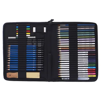 

51pcs New Art Stationery Suite Painting Suits of Sketch Colored Pencil Painting Water-soluble Coloured Lead Suit Art Supplies