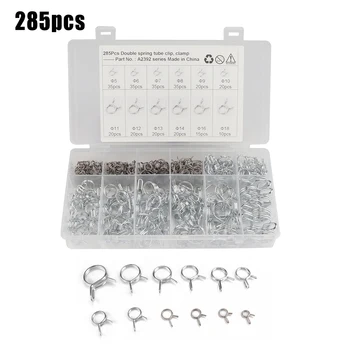 

285pcs Spring Clamps Set Metal Motorcycles Double Wire Stainless steel