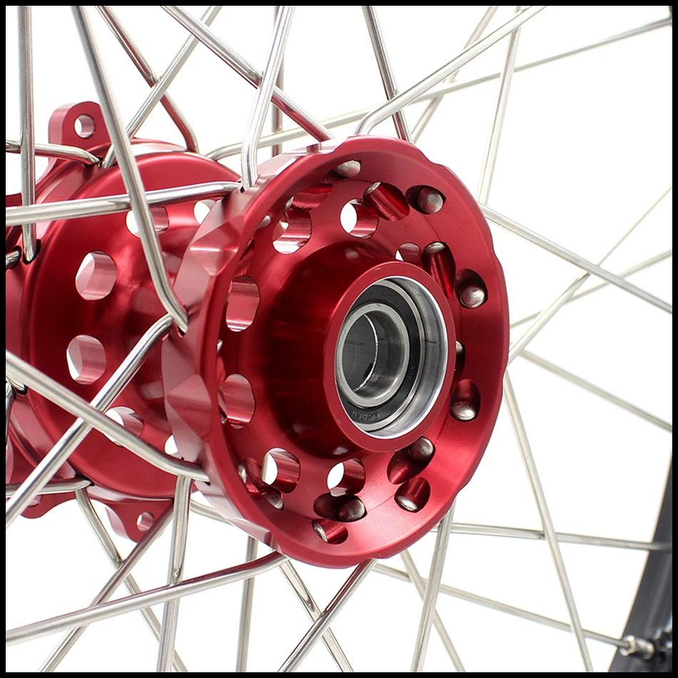 21/18 комплект колес для HONDA CRF250L 2013 2016 Red CNC Ободы ступиц|Колеса| |