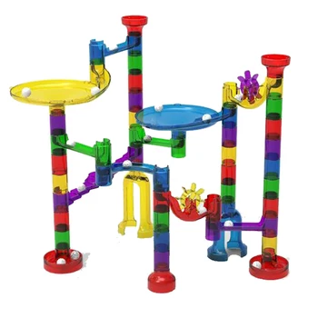 

2020 New 122Pcs Marble Runs Toy Marble Maze Race Track Game Set Educational Learning Toy Construction Building Blocks for Kids