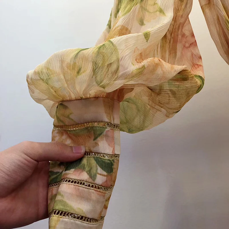 Женские блузки с круглым вырезом, топы, элегантные шелковые блузки с принтом, рубашки для офиса, женские блузки с длинным рукавом